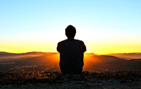Image of a person looking at the horizon